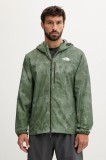 The North Face windbreaker Higher Run culoarea verde, de tranziție, NF0A8D4CCZO1