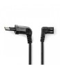 Cablu alimentare Euro tata cotit - 2 Pini IEC-320-C7 cotit 3m Nedis
