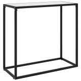 Cumpara ieftin Masa consola, alb, 80x35x75 cm, sticla securizata