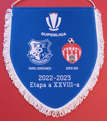 Fanion(protocol-oficial) meci fotbal FARUL Constanta-SEPSI OSK (2022/2023) foto