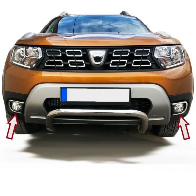 Set de 2 ornamente crom proiectoare/faruri ceata pentru Duster II din 2018 foto