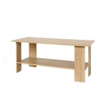 Masuta ideala pentru living din MDF 110 x 50 x 48 cm, culoare naturala, cu raft