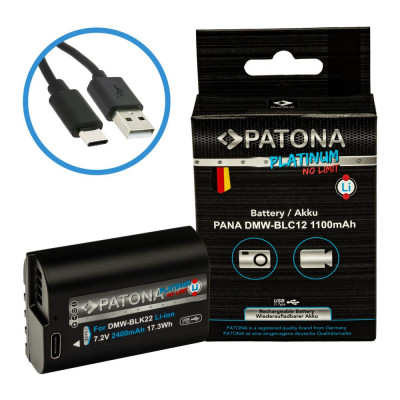 Acumulator replace Patona Platinum DMW-BLC12 1100mAh pentru Panasonic FZ2000 FZ300 GX8 G81 GH2 -1402 foto