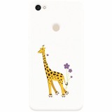 Husa silicon pentru Xiaomi Redmi Note 5A, Rollerskating Girafe Illustration