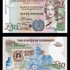 GUERNSEY █ bancnota █ 50 Pounds █ 1994 █ P-59 █ UNC necirculata