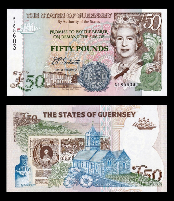 GUERNSEY █ bancnota █ 50 Pounds █ 1994 █ P-59 █ UNC necirculata