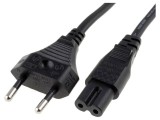 Cablu Alimentare Negru 0.5m 2x0.75mm2 CEE 7/16 la IEC C7