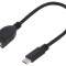 Cablu USB 2.0 USB-A la USB-C 20cm Negru