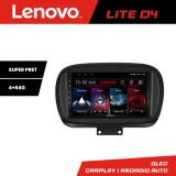 Navigatie Android Lenovo 4+64GB pentru Fiat 500X 2015+ cu Waze si Bluetooth