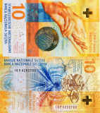 ELVETIA █ bancnota █ 10 Franken █ 2016 █ P-75c Studer Zurbr&uuml;gg █ UNC necirculata