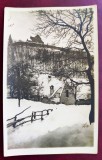 Cisnadioara - Michelsberg - La poalele cetatii iarna - 1930 ? - tip fotografie, necirculata, fotograf E. Fischer