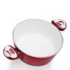 Oala Bialetti Amazzonia, 24 cm, Aluminiu Turnat, Invelis Ceramic, Rosu, Compatibila Gaz/Electric