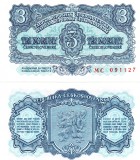 Bancnota Cehoslovacia 3 Korun 1953, P-79b, UNC