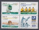 BRAZILIA 1991 JOCURILE OLIMPICE PAN AMERICAN SERIE MNH, Nestampilat