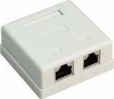 Priza aplicata retea RJ45 2 porturi cat 6 STP, Goobay G77635