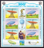 Cumpara ieftin 1983 Sao Tome &amp; Principe , &quot;200 ani aviatie , Brasiliana &quot;mcoala de 3 serii ,MNH, Nestampilat