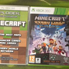 Joc xbox 360 - Lot 2 jocuri Minecraft - Story Mode + Xploder