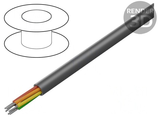 Cablu EcoCable Mini 6x22AWG neecranat 30,5m