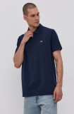 Levi&#039;s tricou polo bărbați, culoarea bleumarin, material uni 35883.0005-Blues