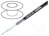 Cablu coaxial RG58 OFC PUR negru 100m 5mm TASKER