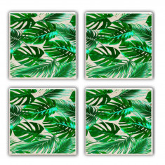 Set suporturi de pahare, Taylor, 366TYR1180, Piatra, 10 x 10 x 1 cm, 4 piese, Multicolor
