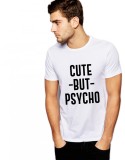 Cumpara ieftin Tricou barbati alb - Cute but PSYCHO - XL