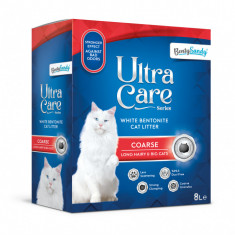 Asternut Igienic Ultra Care Coarse Pisici Par lung si Pisici Mari, 8L