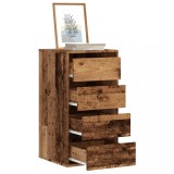 vidaXL Dulap colț lemn vechi 40x41x76cm, 4 sertare, maro. Comoda depozitare living, noptiera