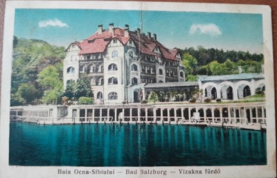 Carte postala, Baile Ocna Sibiului, 1936 foto