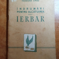 indrumari pentru alcatuirea unui ierbar 1957