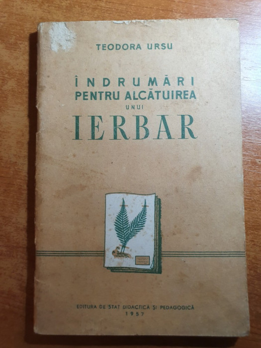 indrumari pentru alcatuirea unui ierbar 1957