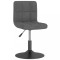 vidaXL Scaun de bucătărie pivotant, gri &icirc;nchis, catifea 3087504