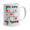 Cana alba personalizata You won my heart, INOVATIX&reg;. 330ml