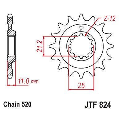 Pinion fata 13 dinti pas lant 520 (racing) - Husqvarna CR - TE - WR 250-300-310-350-400-450-510-530-570-610-630cc foto