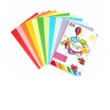 Set 100 bucati hartie colorata Creative Craft, 80 g, in 10 culori