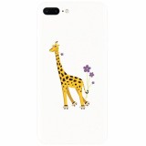 Husa silicon pentru Apple Iphone 8 Plus, Rollerskating Girafe Illustration