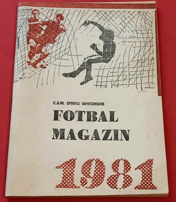 Agenda -program fotbal-CSM Sfantu-Gheorghe anul 1981 foto