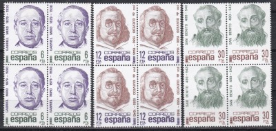 Spania 1981 - Personalități, Bloc de 4, MNH foto