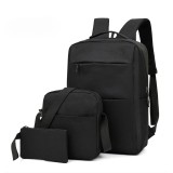 Set Rucsac Triple Power, Negru, poliester Rucsac: 29 x 41 x 13 cm, Geanta de umar: 20 x 22 x 5 cm, Geanta de mana: 12 x 18 x 2 cm, Oem