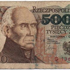 Bancnotă 50.000 zloți - Polonia, 1989