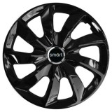Set 4 Capace Roti 17 inch, Stig Negru Lucios, Compatibil cu Smart