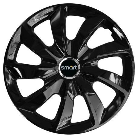 Set 4 Capace Roti 17 inchi (R17), Stig Negru Lucios, Compatibil cu Smart