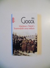 MANTAUA , NASUL , INSEMNARILE UNUI NEBUN de .N.V. GOGOL , 2012 foto