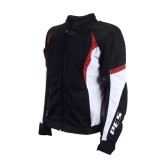 Geacă moto de vară pentru dame PES Lady Red &ndash; mesh respirabil, protecții Level 2, membrană de ploaie detașabilă