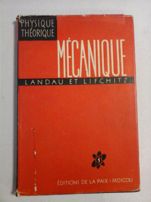 MECANIQUE - L. LANDAU et E. LIFCHITZ foto