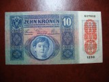 AUSTRO-UNGARIA SUPRATIPAR DO 10 KRONER 1915 SUPERBA