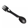 Tacam camping multifunctional 5in1, lingura, furculita, cutit, desfacator sticle si conserve - Negru, Dactylion