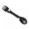 Tacam camping multifunctional 5in1, lingura, furculita, cutit, desfacator sticle si conserve - Negru