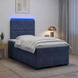 Cumpara ieftin Pat boxspring cu saltea Gri inchis 120 x 200 cm Catifea