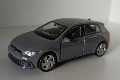 Macheta Volkswagen Golf 8 VII GTi gri - Welly 1/36 VW foto